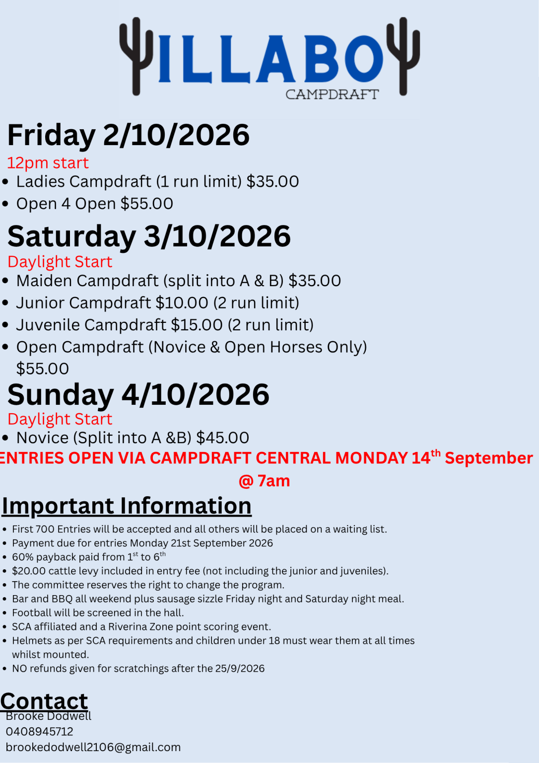 Events & Programs - Southern Campdrafting Association Ltd